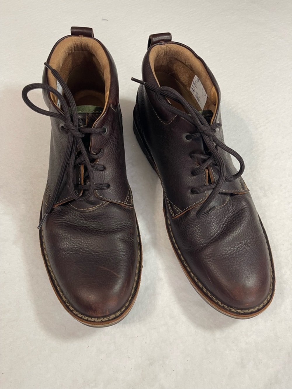 Clark’s Edgewick Mid Brown Chukka Lace up Boots Shoes Mens 12M Leather